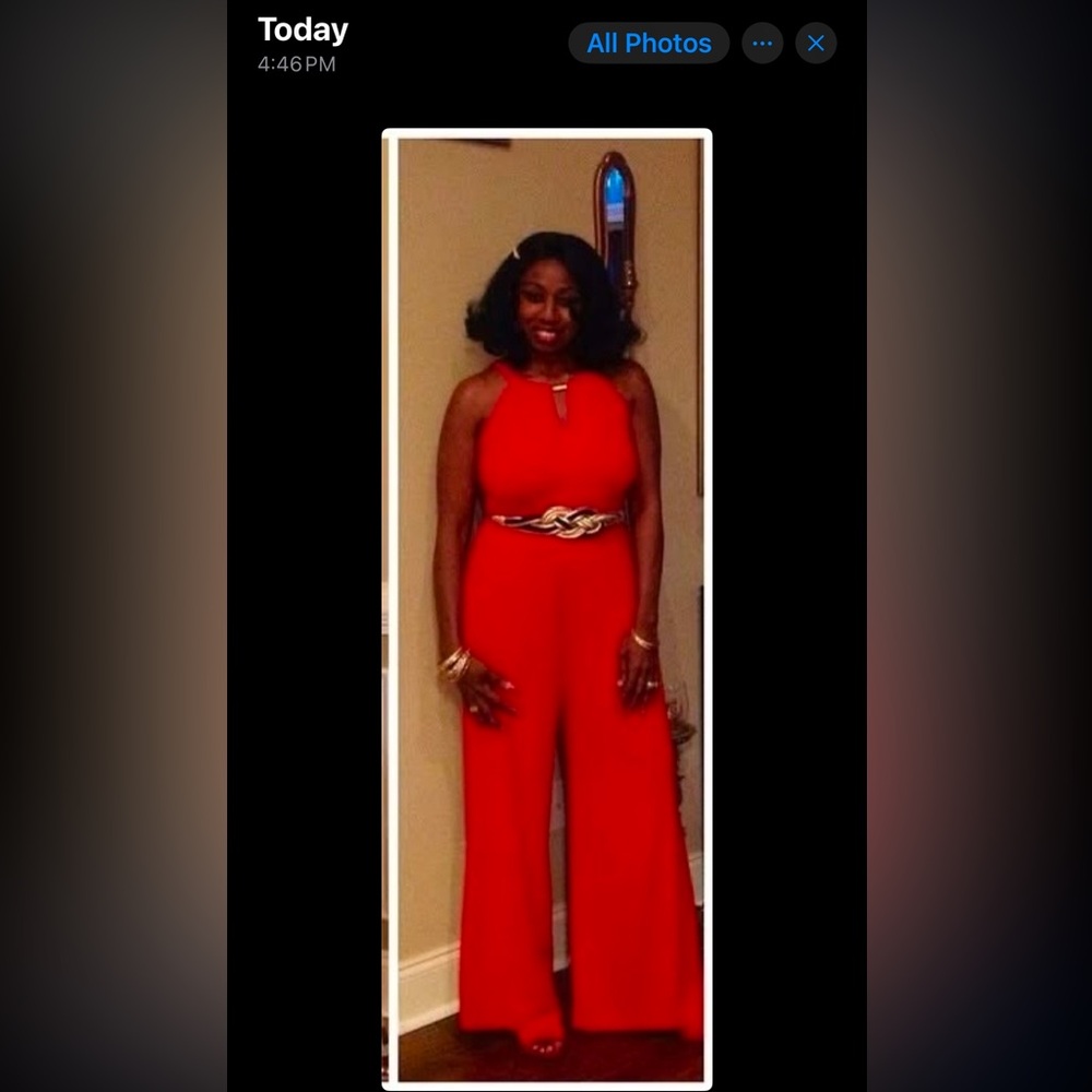 Red Happy Heart Month Jumpsuit